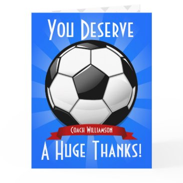 a big soccer ball giant thank you invitations