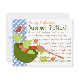 Small A Fun And Delicious Salad Invitation Front View