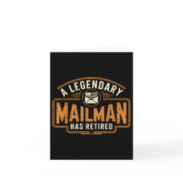 Small A Legendary Mailman Has Retired Postal Worker Reti Invitations Front View