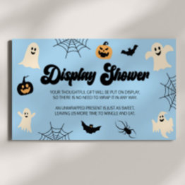 Small A Little Boo Halloween Baby Shower Display Shower Enclosure Invitations Front View
