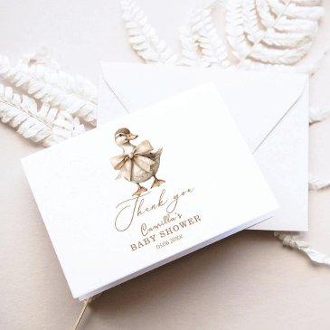 a little duckling vintage baby shower thank you invitations