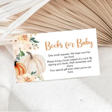 a little pumpkin baby shower book request enclosure invitations