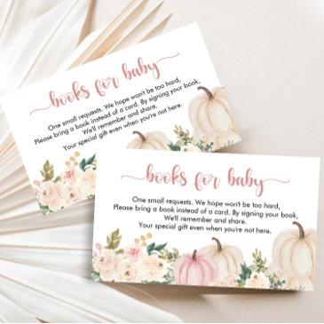 a little pumpkin baby shower book request enclosure invitations