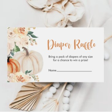 a little pumpkin baby shower diaper raffle tickets enclosure invitations