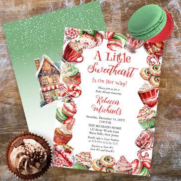 a little sweetheart bakery frame baby shower invitation