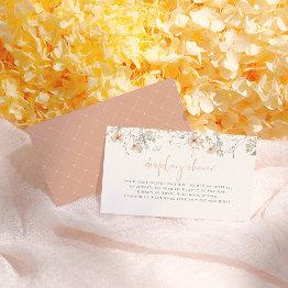 Small A Little Wildflower Boho Baby Display Shower Enclosure Invitations Front View