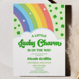 Small A Lucky Charm St. Patrick's Day Baby Shower Invitation Front View