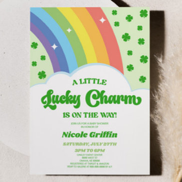 a lucky charm st. patrick's day baby shower invitation