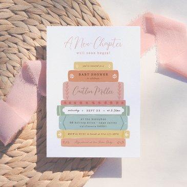 a new chapter | hand drawn storybook baby shower invitation