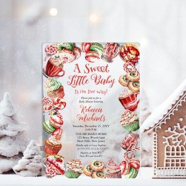 a sweet little baby candy frame baby shower acrylic invitations