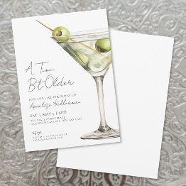 Small A Tini Bit Older Adult Birthday Party Invitation Front View