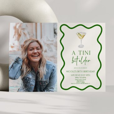 a tini bit older dirty martini birthday party invitation