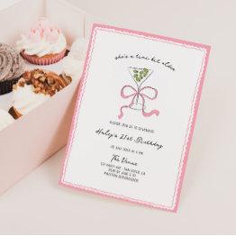Small A Tini Bit Older Quirky Hand Drawn Birthday Invitation Front View