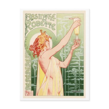 absinthe robette - alcohol vintage poster postinvitations