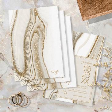 abstract glitter strata wedding ivory id903 rsvp invitations