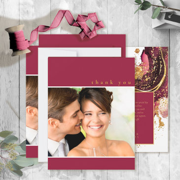abstract sparkling wedding wine red id1018 thank you invitations
