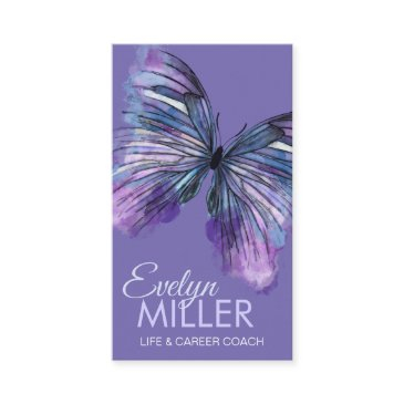 abstract watercolor ink butterfly business invitations