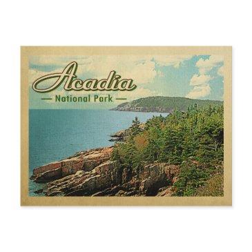 acadia national park vintage travel postinvitations