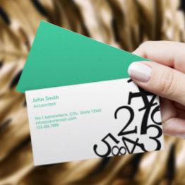 Small Accounting Bookkeeping Random Numbers Business Invitations Front View