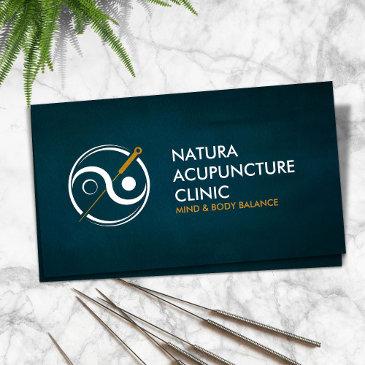 acupuncture needle - yin yang business invitations