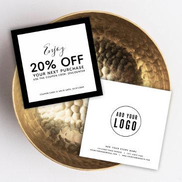 add your logo and editable color discount invitations