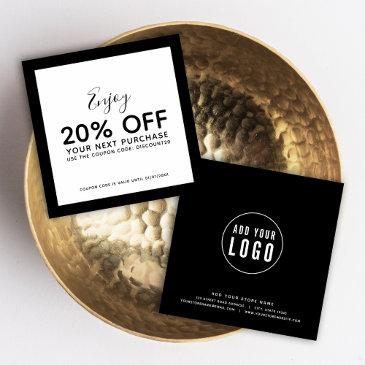 add your logo and editable color discount invitations