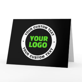 Small Add Your Own Business Logo Or Uploaded Design Invitations Front View