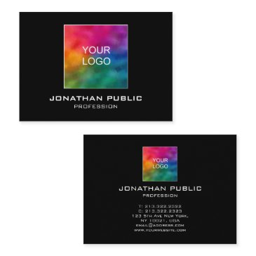 add your own logo here modern business invitations black