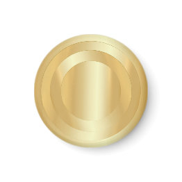 Small Add Your Text Custom Gold Look Glamorous Template Magnet Front View
