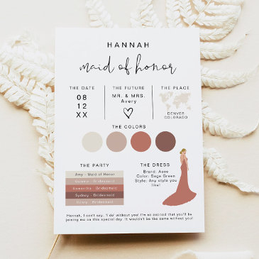 adella edgy modern editable bridesmaid info invitations