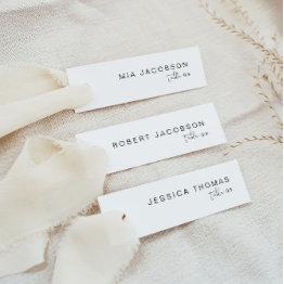 Small Adella Edgy Modern Slender Place Card Name Card Front View