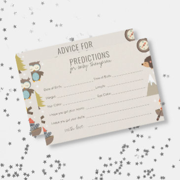 adventure neutral predictions advice baby shower enclosure invitations