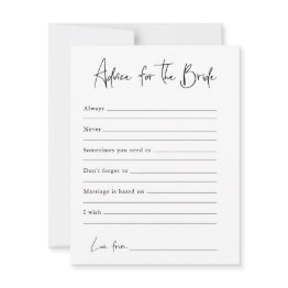 Small Advice For The Bride | Bridal Shower Invitations Front View