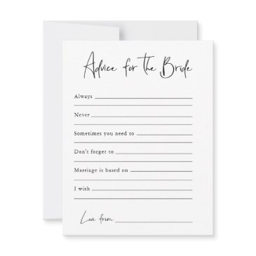 advice for the bride | bridal shower invitations