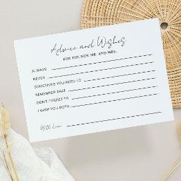 Small Advice For The Bride Groom New Mr Mrs Wedding Enclosure Invitations Front View