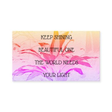 affirmation business invitations gift insert back blank