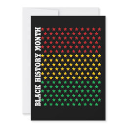 Small African Americans Black History Month Gifts Black Save The Date Front View