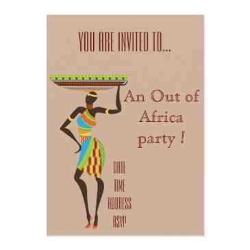 african themed out of africa party invitation