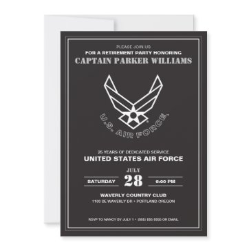 air force logo - black invitation
