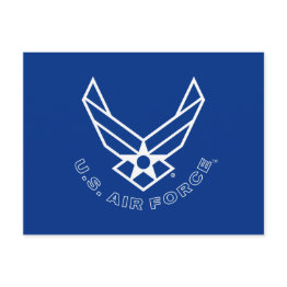 Small Air Force Logo - Blue Postinvitations Front View