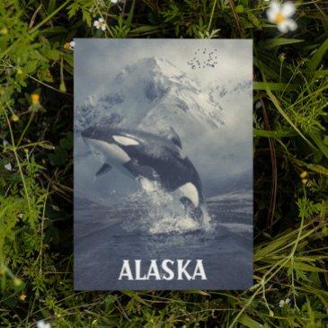 alaska mountains killer whale orca postinvitations