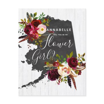 alaska state floral will you be my flower girl invitation