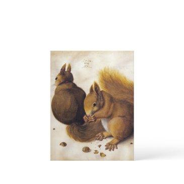 albrecht dürer, two squirrels _ fine art autumn postinvitations