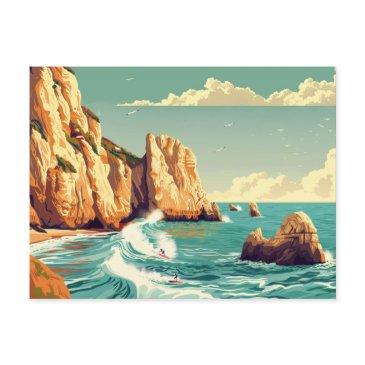 algarve, portugal surf vintage travel postinvitations