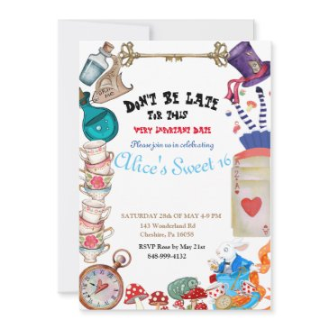 alice in wonderland invitation