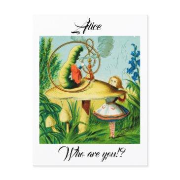 alice in wonderland - mushroom , sat a caterpillar postinvitations