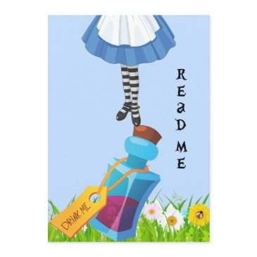 alice in wonderland sweet 16 birthday invitation