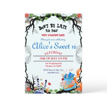 alice in wonderland thorn invitation
