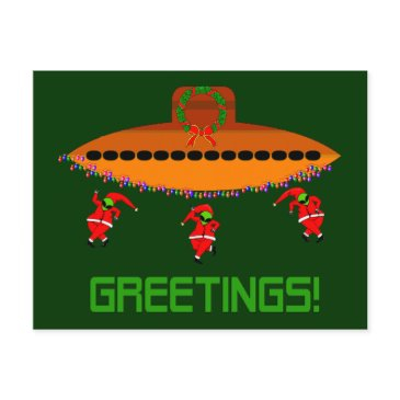 alien christmas invitation