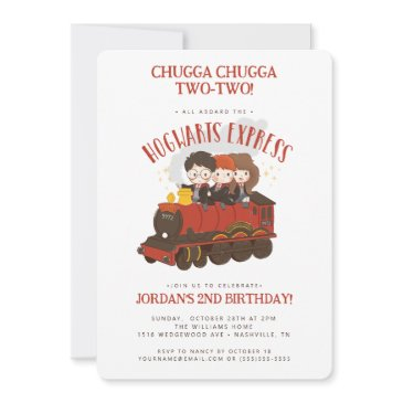 all aboard the hogwarts express 2nd birthday invitation